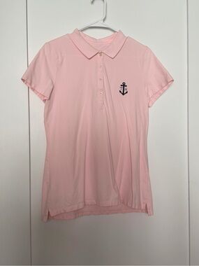 Tommy Hilfiger Light Pink Polo Shirt with Navy Anchor